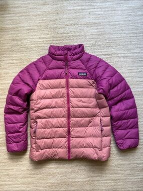 Patagonia® Girls Puffer Jacket Down Sweater Style #68625 Pink Purple Size 10